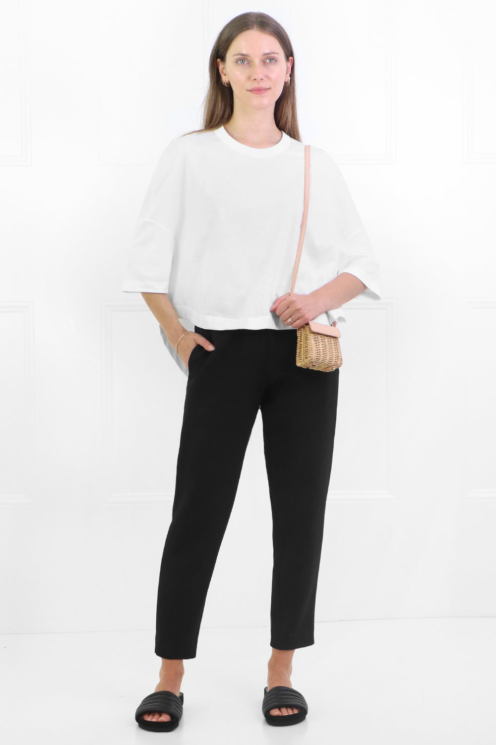 COMME DES GARCONS NOIR KEI NINOMIYA RTW NOIR CROPPED T-SHIRT S/S WHITE