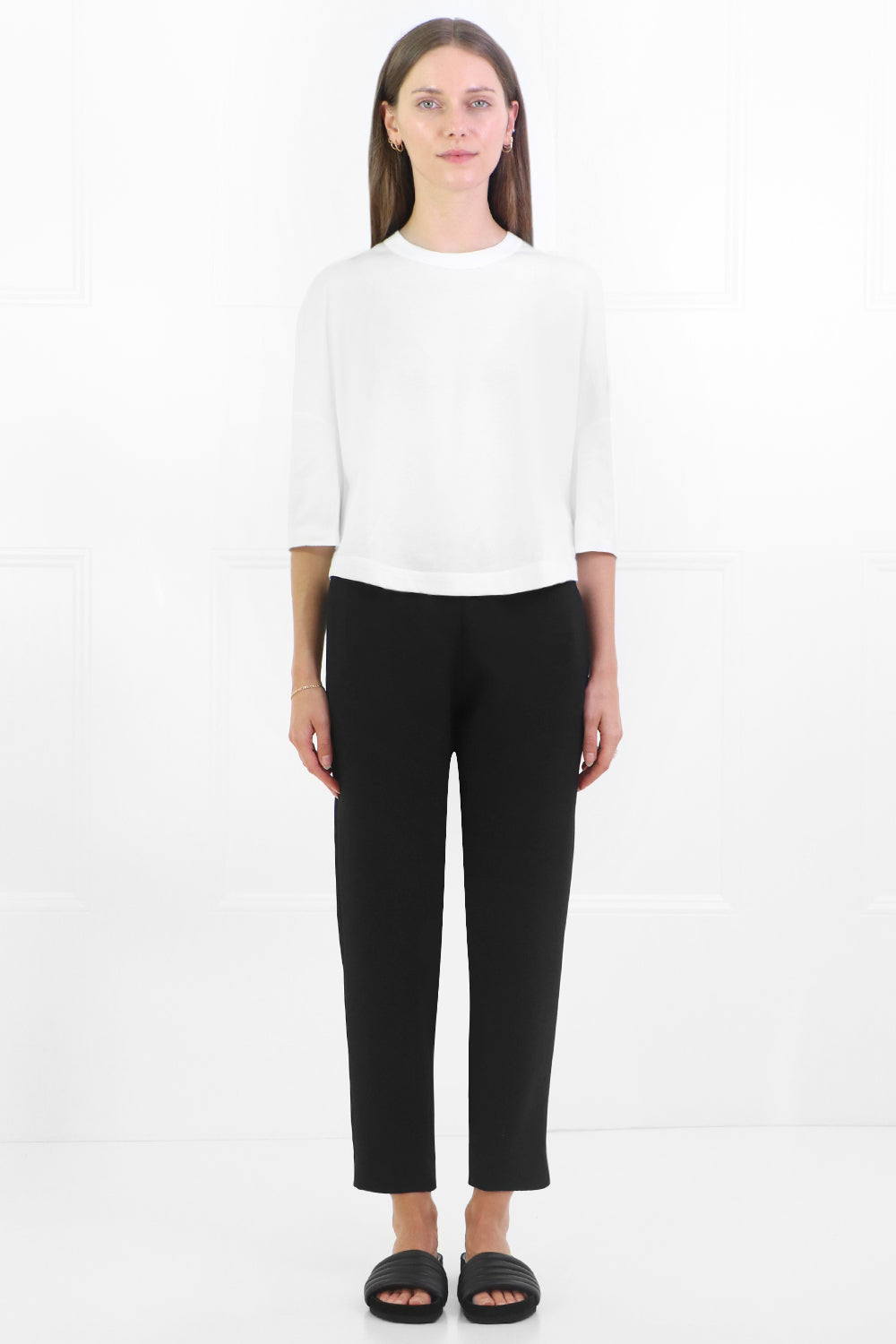 COMME DES GARCONS NOIR KEI NINOMIYA RTW NOIR CROPPED T-SHIRT S/S WHITE