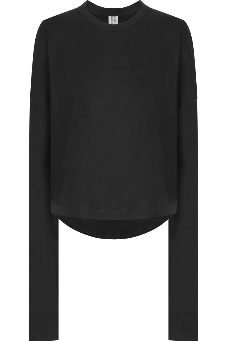 COMME DES GARCONS NOIR KEI NINOMIYA RTW NOIR DROP SLEEVE T-SHIRT L/S BLACK