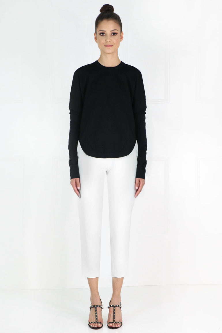COMME DES GARCONS NOIR KEI NINOMIYA RTW NOIR DROP SLEEVE T-SHIRT L/S BLACK
