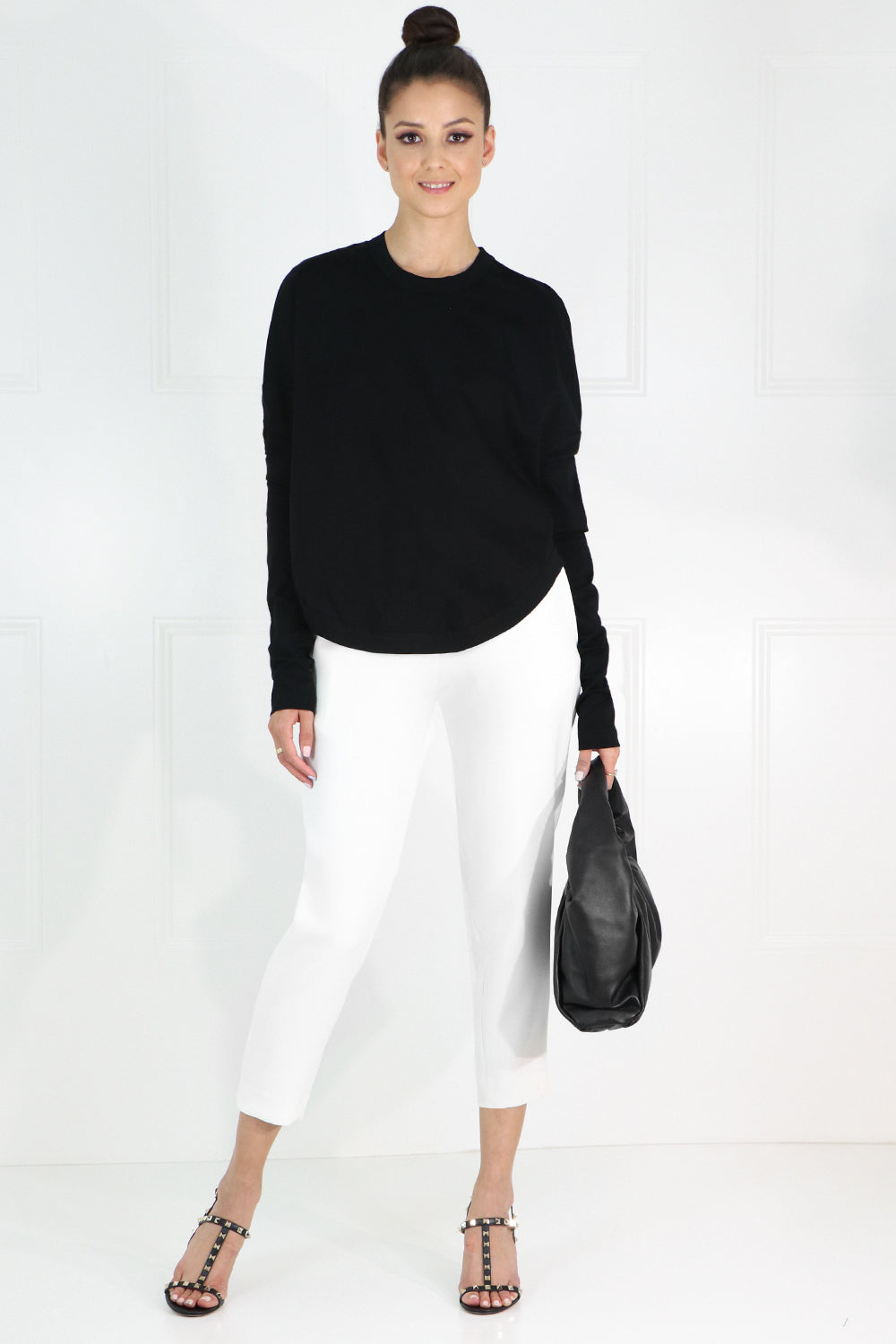 COMME DES GARCONS NOIR KEI NINOMIYA RTW NOIR DROP SLEEVE T-SHIRT L/S BLACK