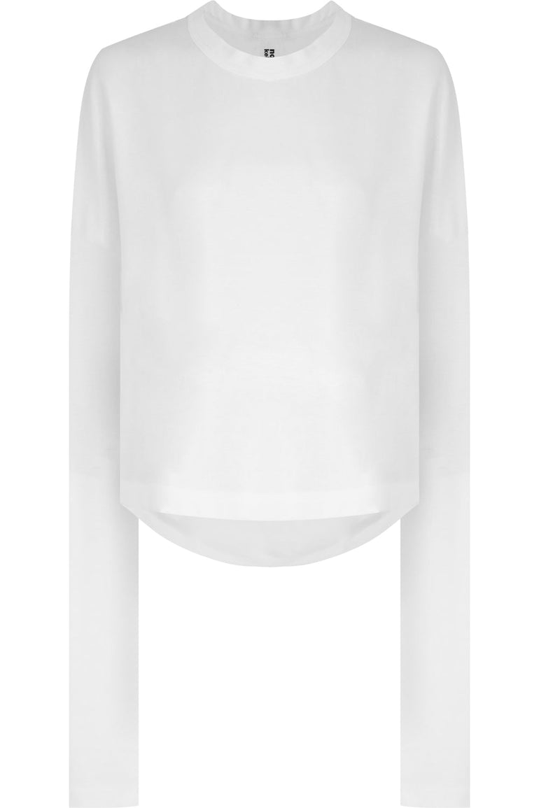 COMME DES GARCONS NOIR KEI NINOMIYA RTW NOIR DROP SLEEVE T-SHIRT L/S WHITE