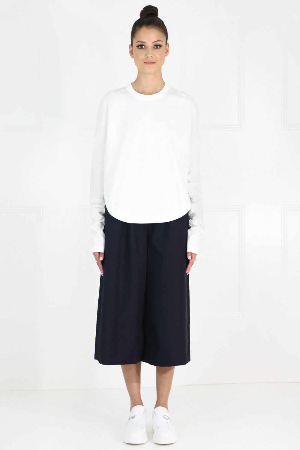 COMME DES GARCONS NOIR KEI NINOMIYA RTW NOIR DROP SLEEVE T-SHIRT L/S WHITE