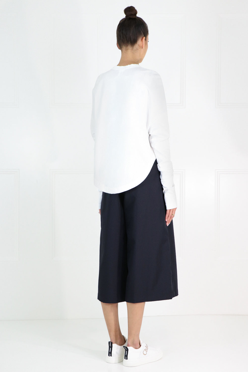 COMME DES GARCONS NOIR KEI NINOMIYA RTW NOIR DROP SLEEVE T-SHIRT L/S WHITE
