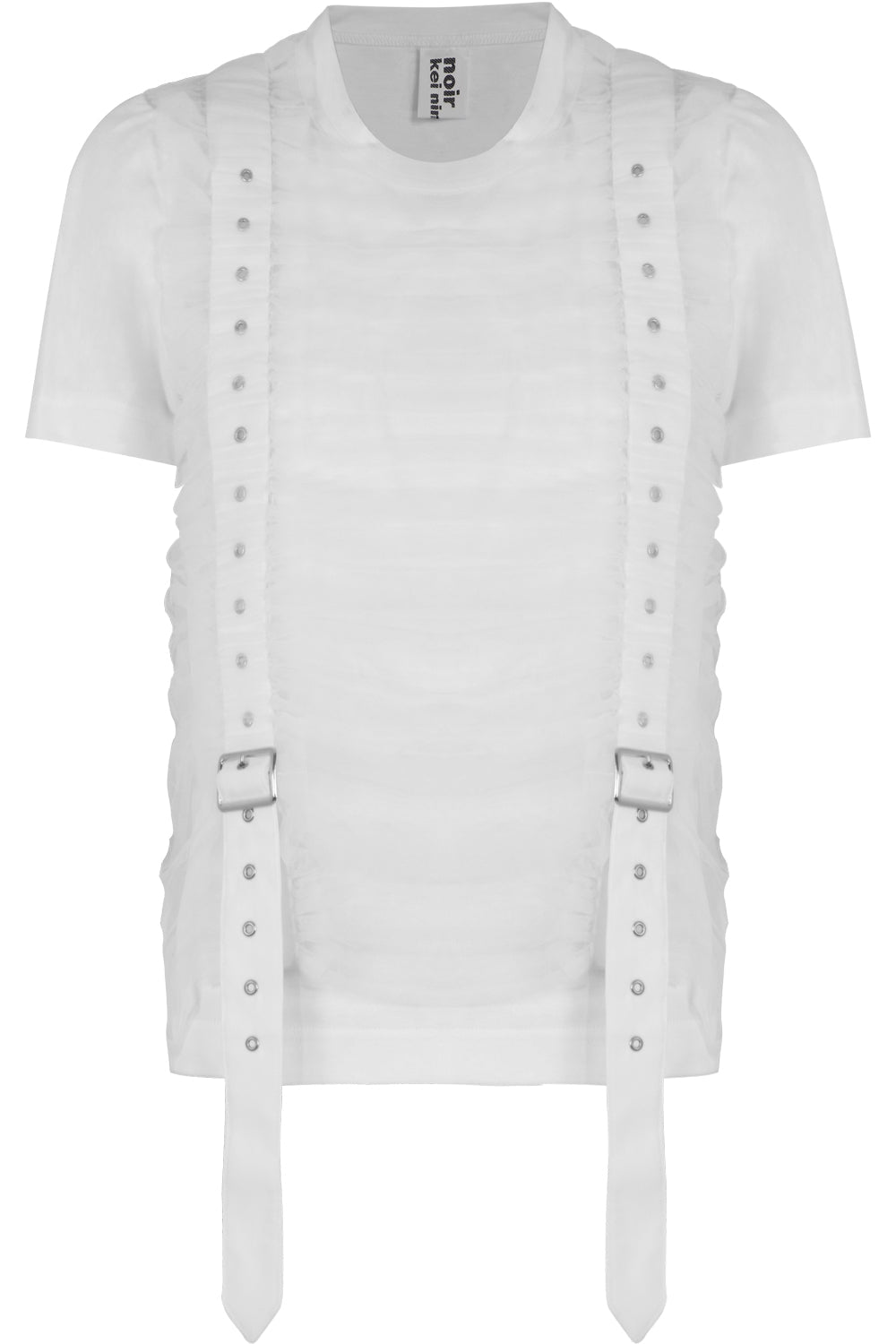 COMME DES GARCONS NOIR KEI NINOMIYA RTW NOIR LAYERED TULLE T-SHIRT WHITE
