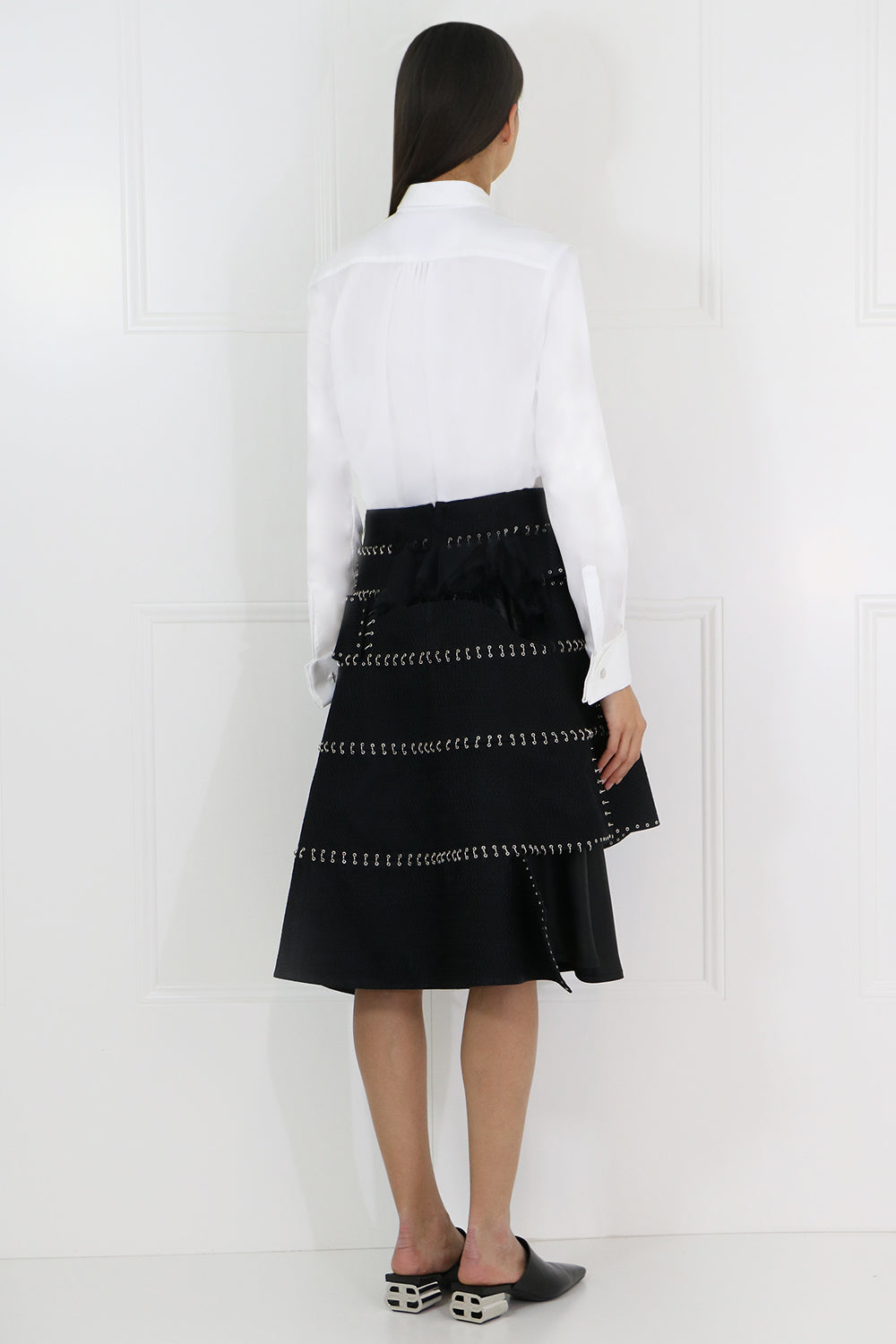 COMME DES GARCONS NOIR KEI NINOMIYA RTW NOIR PLEATED BACK SHIRT L/S WHITE