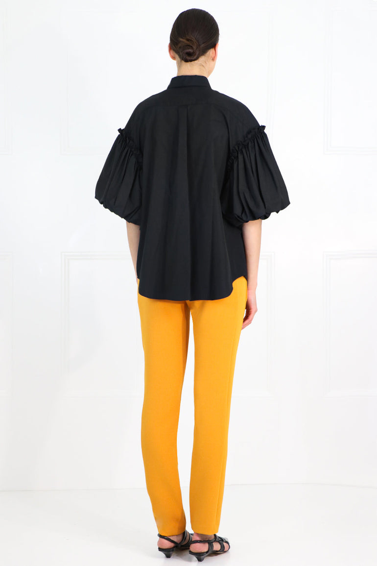 COMME DES GARCONS NOIR KEI NINOMIYA RTW NOIR PUFF SLEEVE BLOUSE S/S BLACK