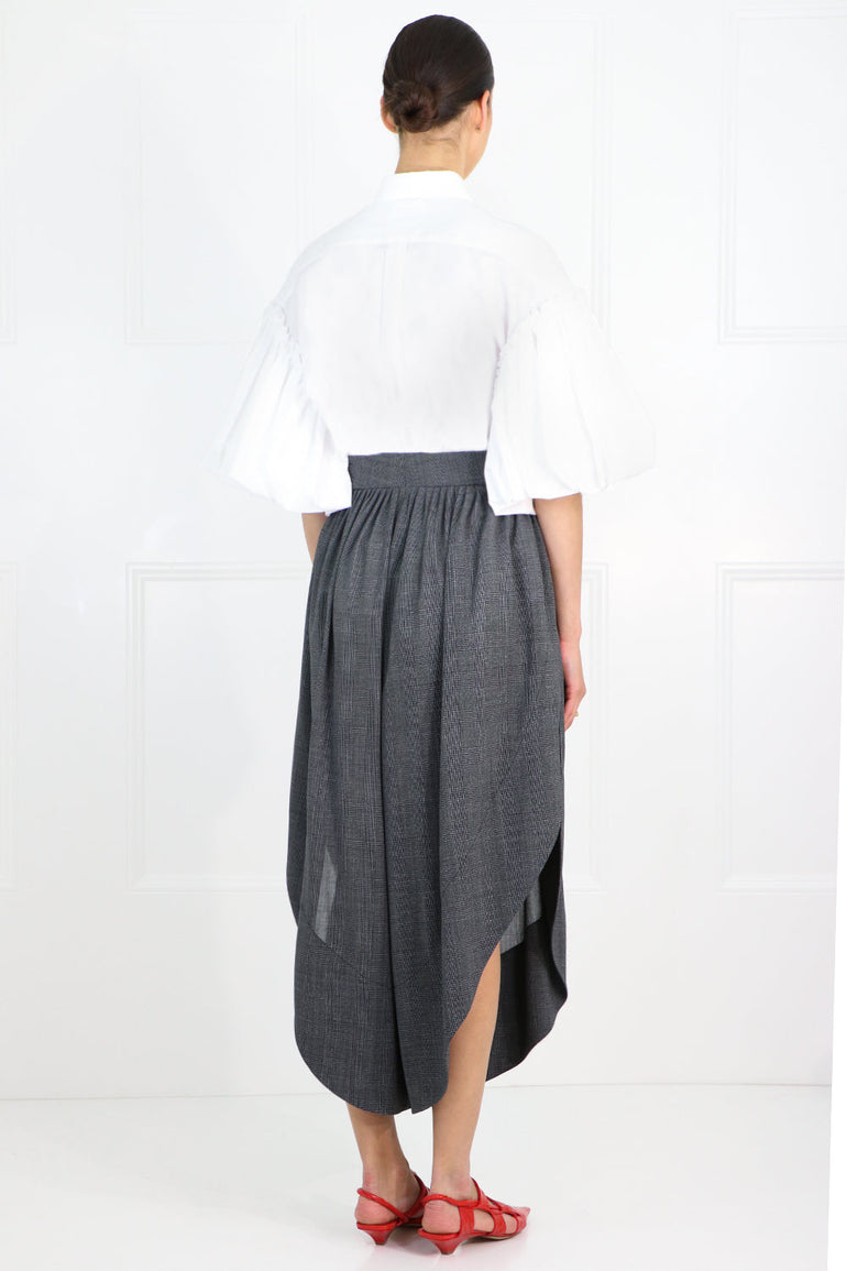COMME DES GARCONS NOIR KEI NINOMIYA RTW NOIR PUFF SLEEVE BLOUSE S/S WHITE