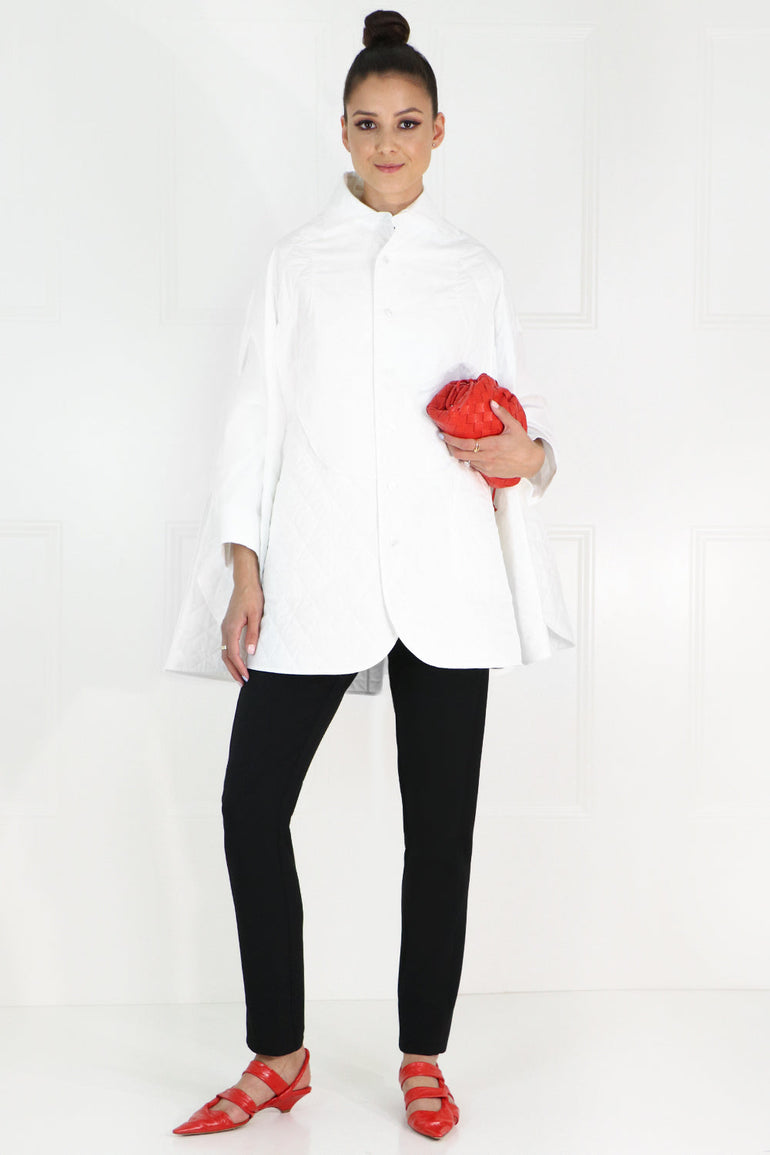 COMME DES GARCONS NOIR KEI NINOMIYA RTW NOIR QUILTED COAT WHITE