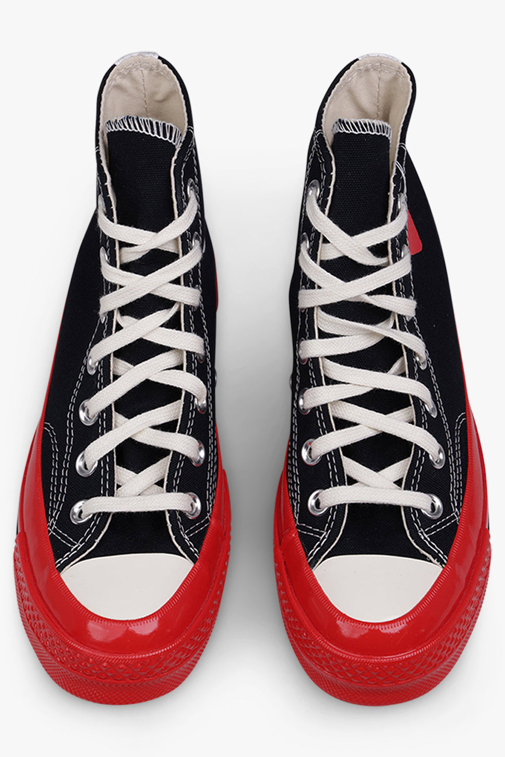 COMME DES GARCONS PLAY SHOES HIGH TOP HEART CONVERSE | BLACK