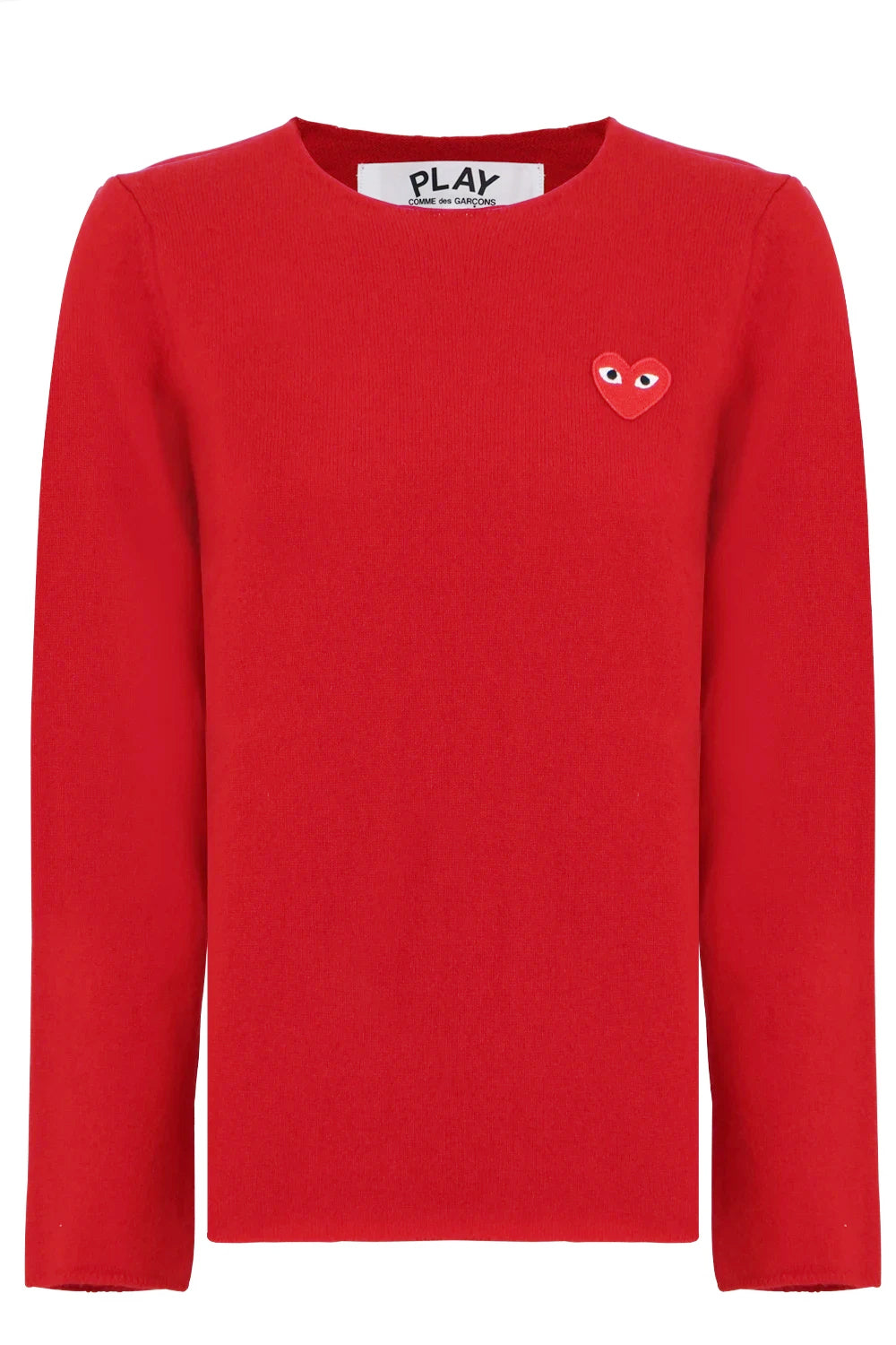 COMME DES GARCONS PLAY RTW PLAY WOMEN'S RED HEART KNIT  L/S RED