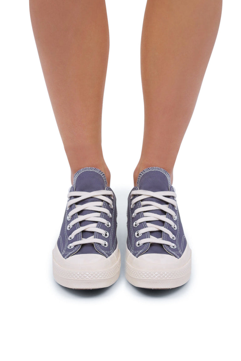 CDG PLAY x CONVERSE CHUCK TAYLOR LOW TOP SNEAKERS GREY PARLOUR X