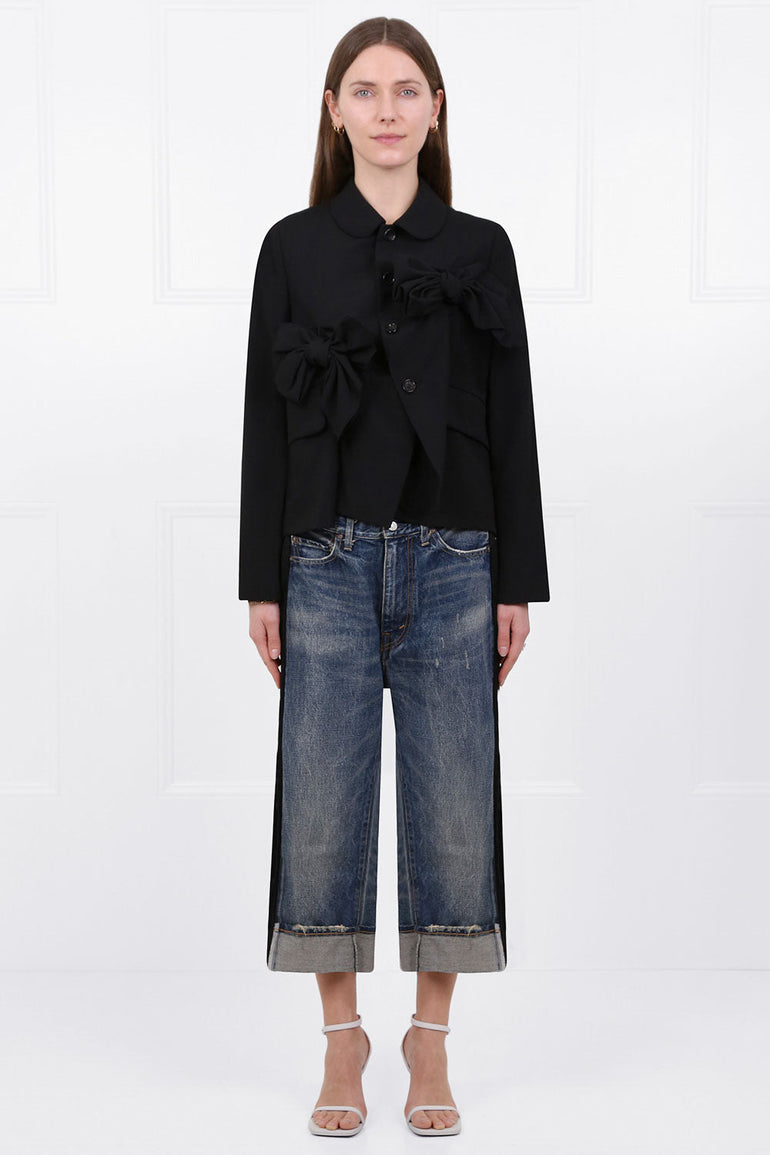 COMME DES GARCONS RTW BOW OPEN BLAZER BLACK