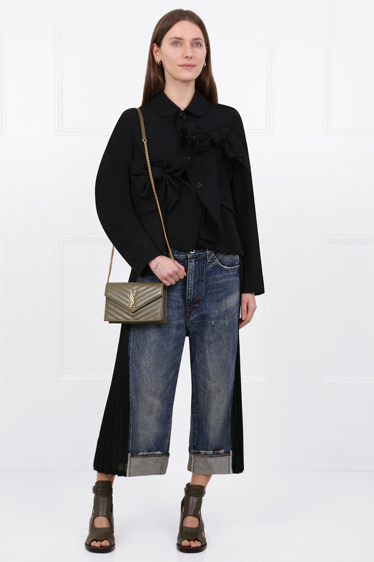 COMME DES GARCONS RTW BOW OPEN BLAZER BLACK