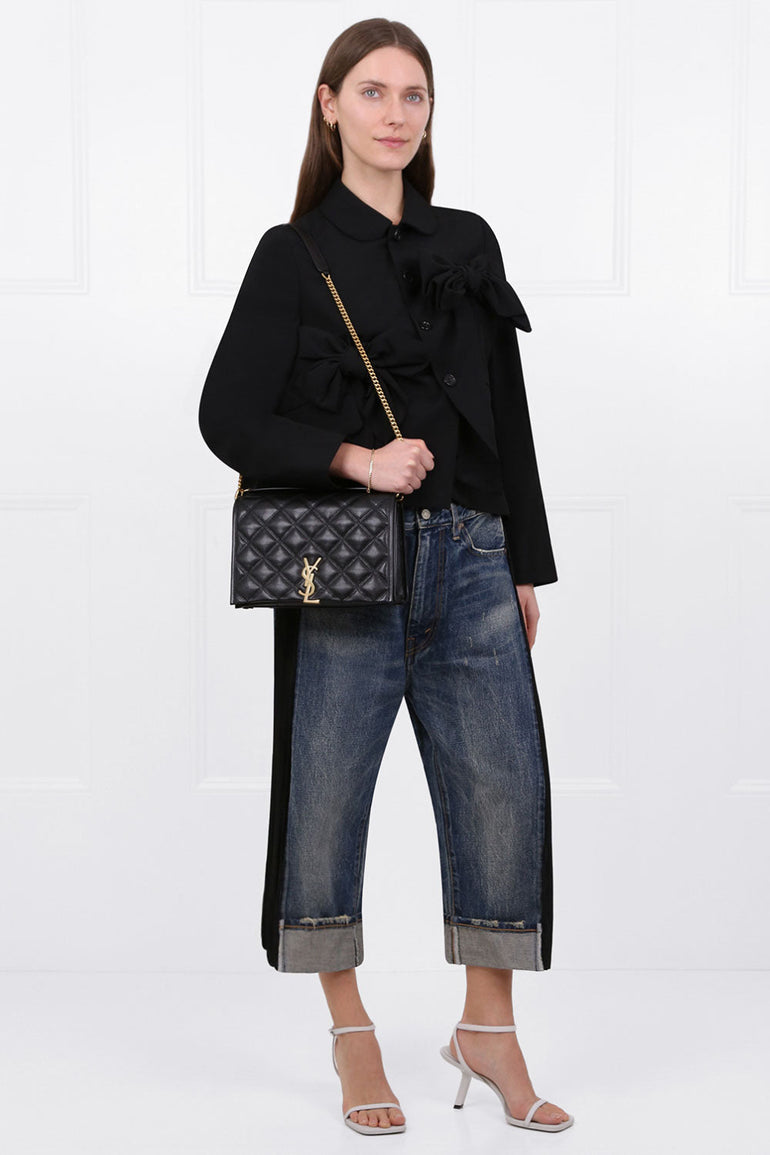 COMME DES GARCONS RTW BOW OPEN BLAZER BLACK
