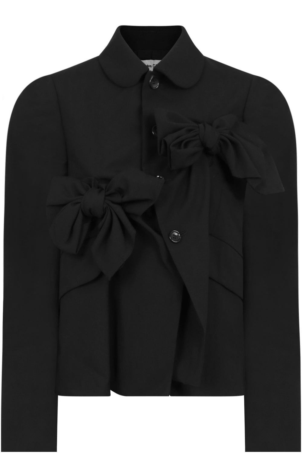 COMME DES GARCONS RTW BOW OPEN BLAZER BLACK