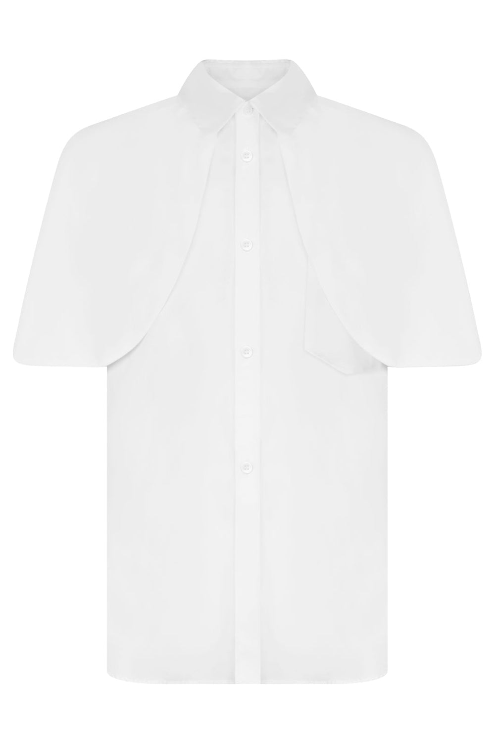 COMME DES GARCONS RTW CAPE SHIRT | WHITE