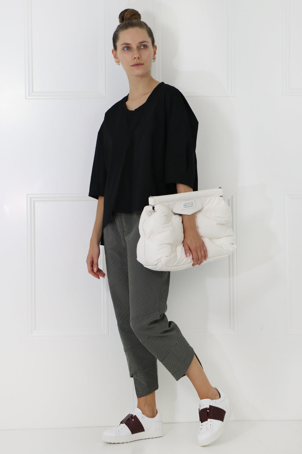 COMME DES GARCONS RTW COTTON FLARE BLOUSE 3/4SL BLACK