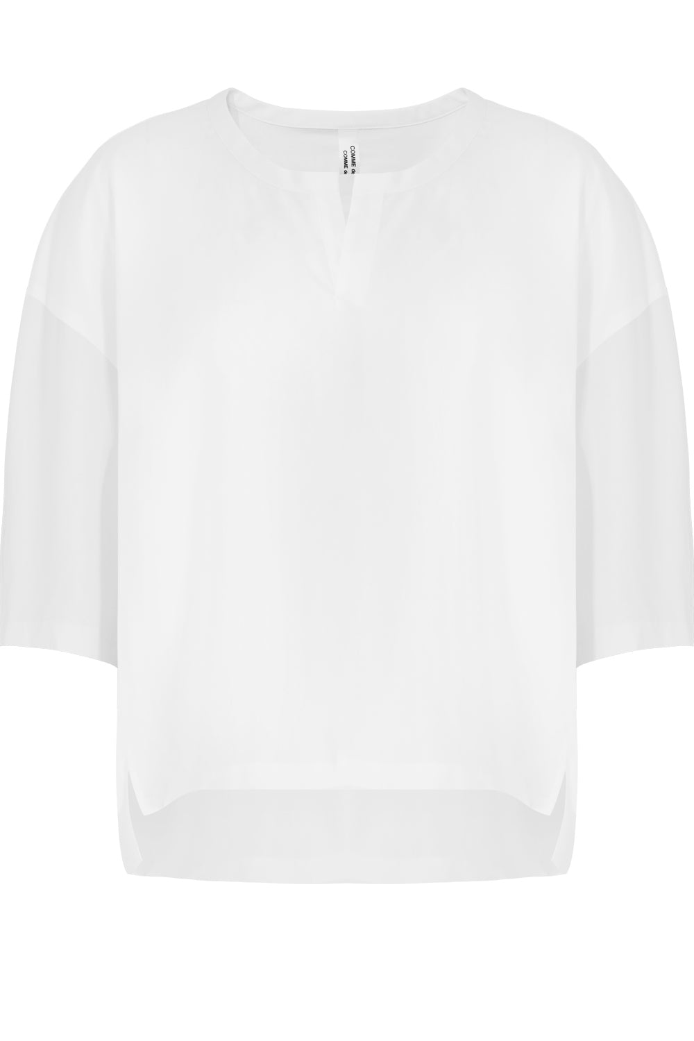 COMME DES GARCONS RTW COTTON FLARE BLOUSE 3/4SL WHITE