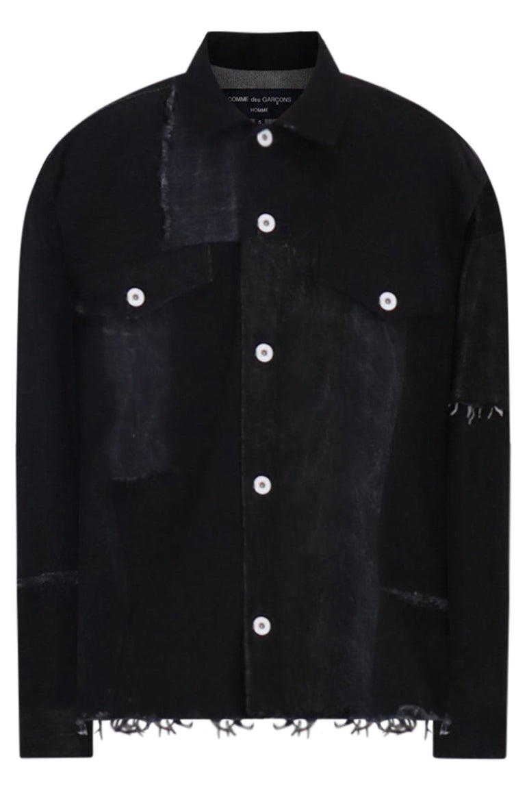 COMME DES GARCONS RTW DENIM JACKET PATCHWORK | BLACK