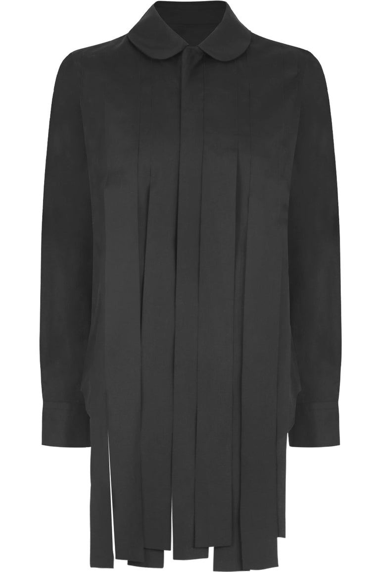 COMME DES GARCONS RTW FRINGED SHIRT L/S BLACK