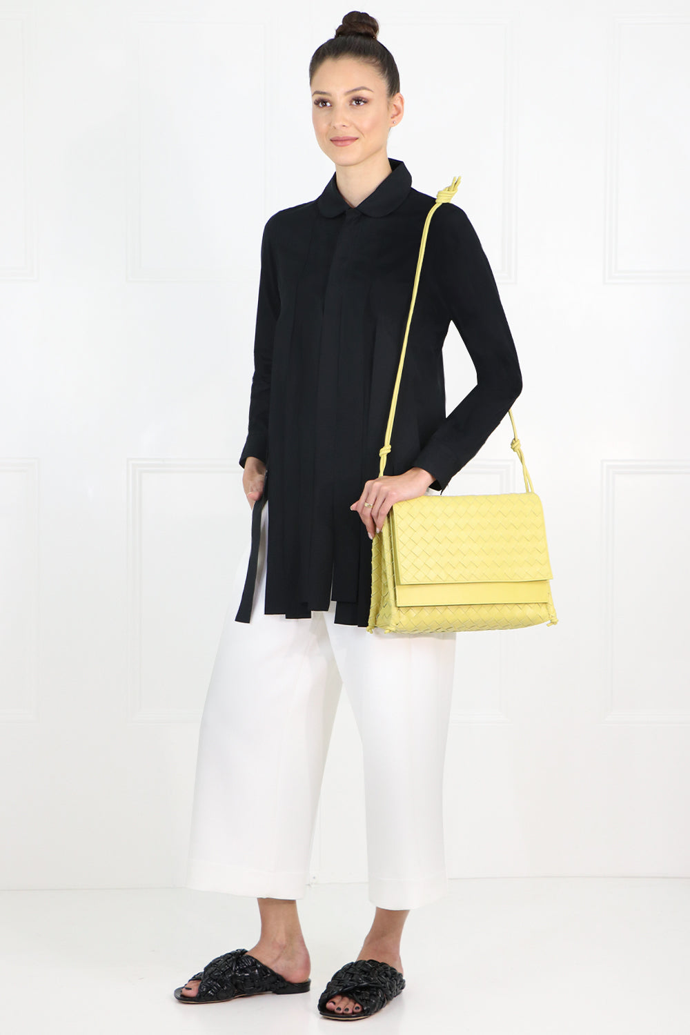 COMME DES GARCONS RTW FRINGED SHIRT L/S BLACK