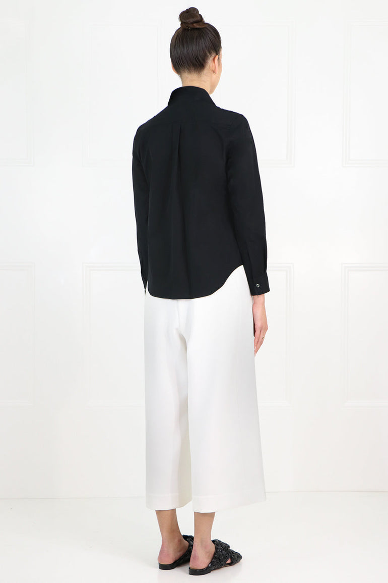 COMME DES GARCONS RTW FRINGED SHIRT L/S BLACK
