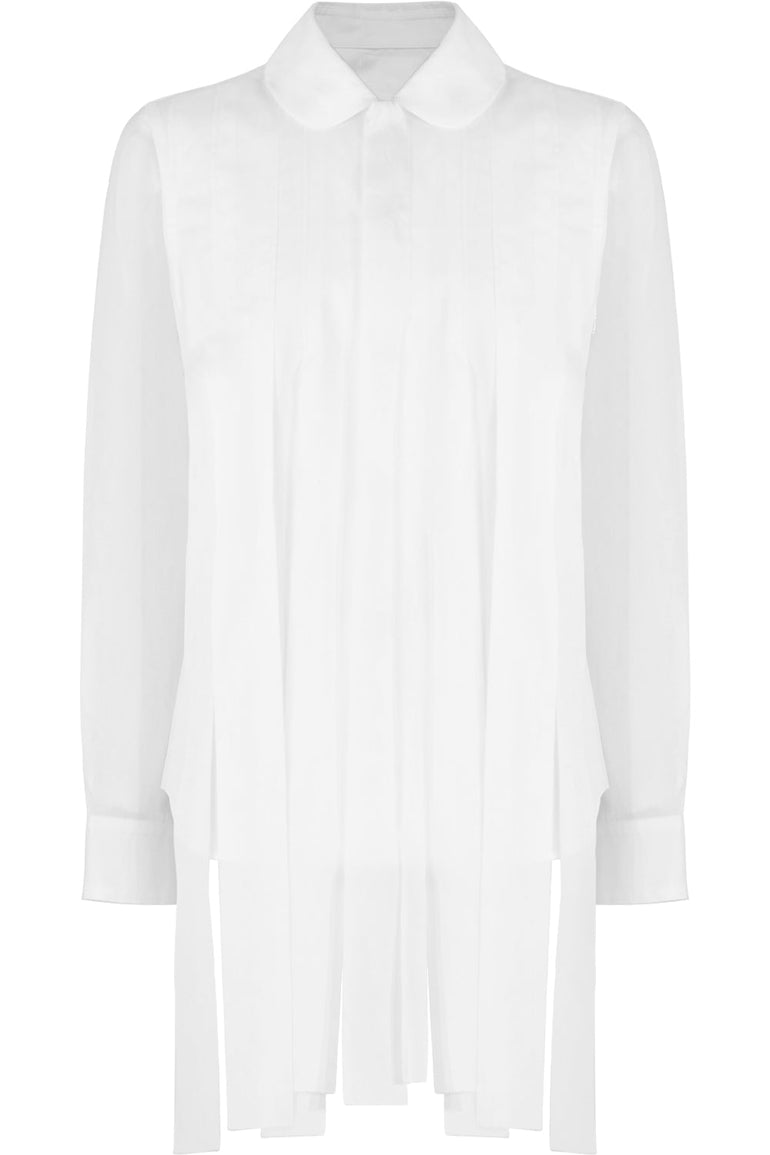 COMME DES GARCONS RTW FRINGED SHIRT L/S WHITE