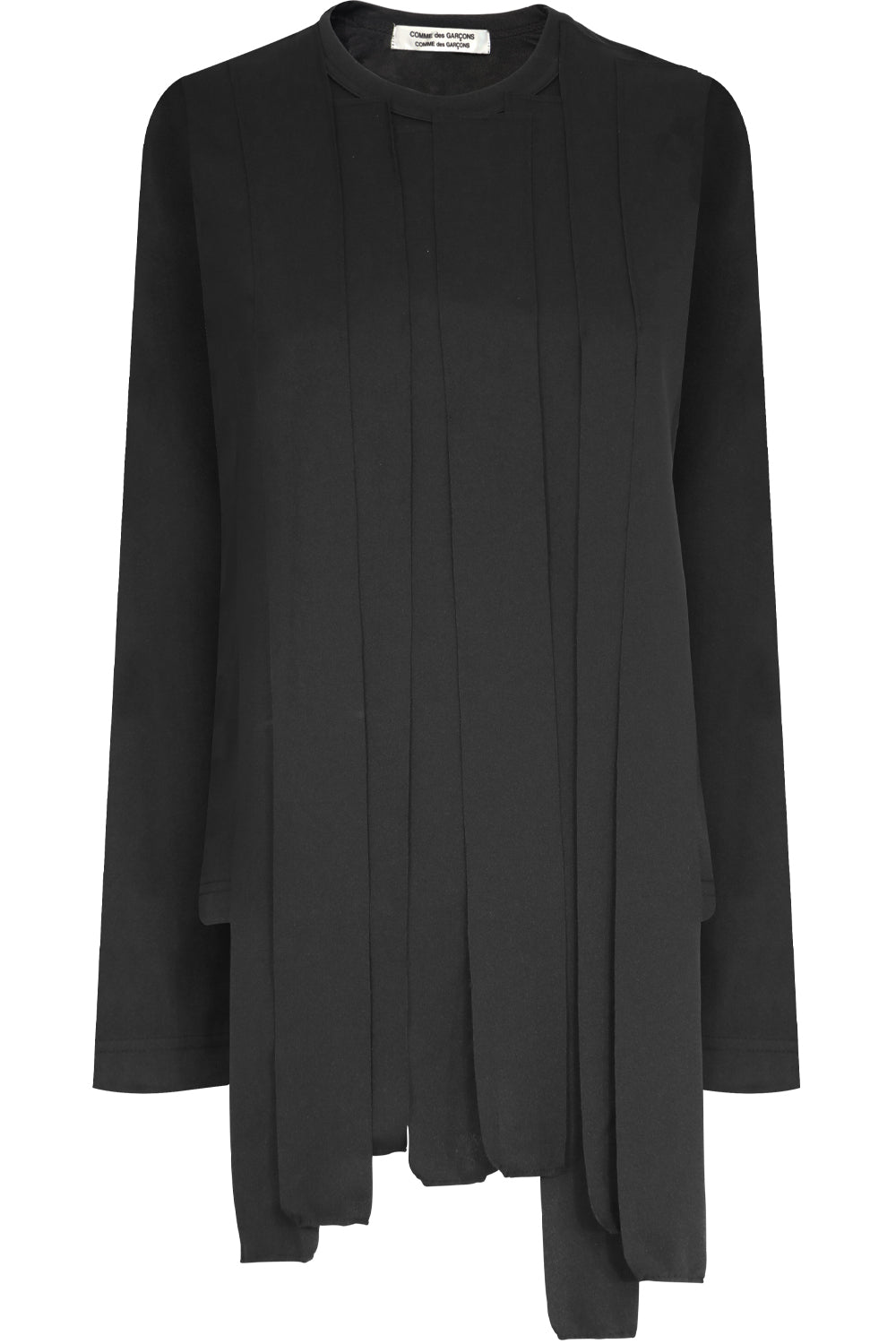 COMME DES GARCONS RTW FRINGED T-SHIRT L/S BLACK