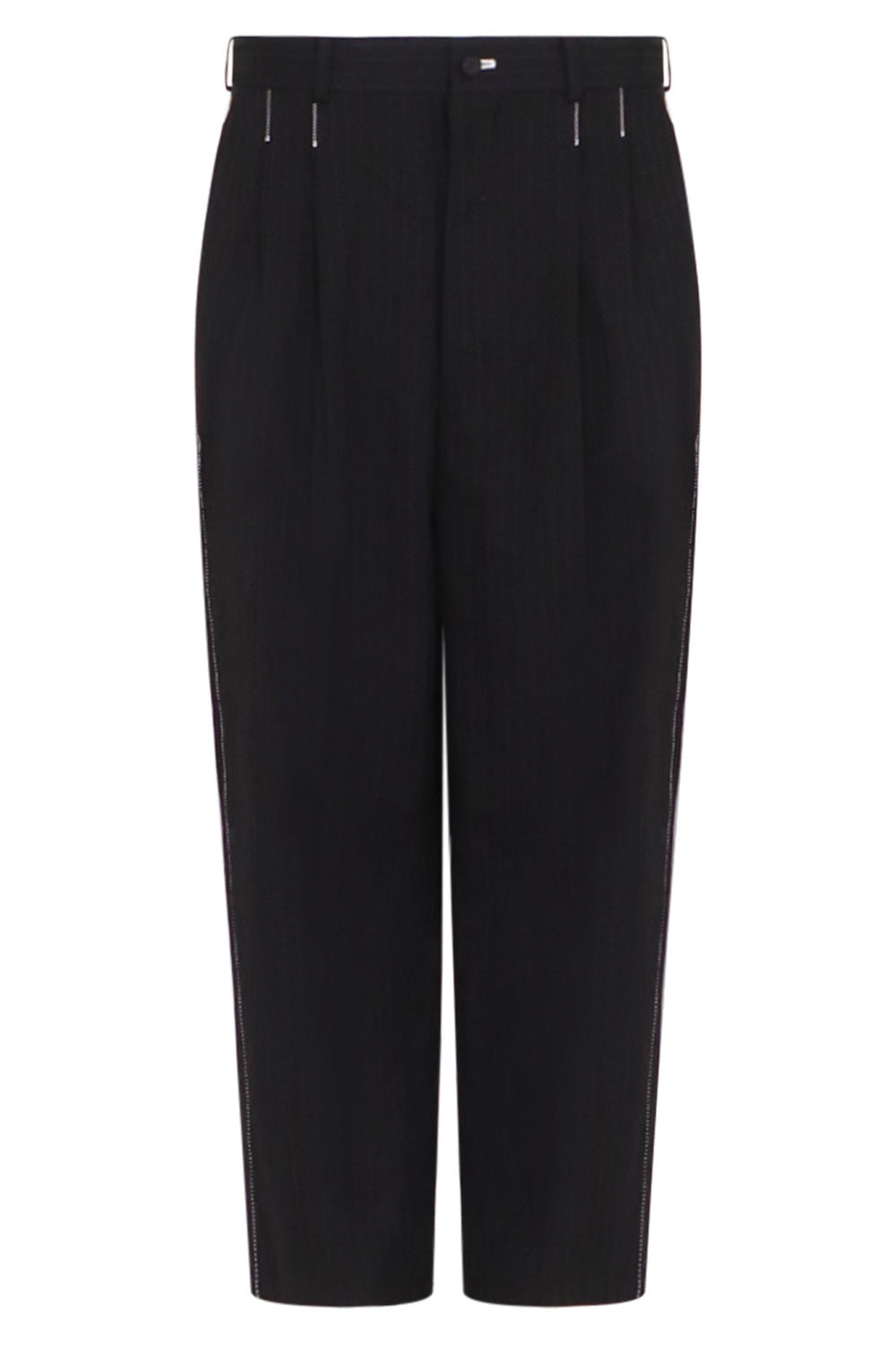 COMME DES GARCONS RTW HERRINGBONE PANTS | BLACK STRIPE