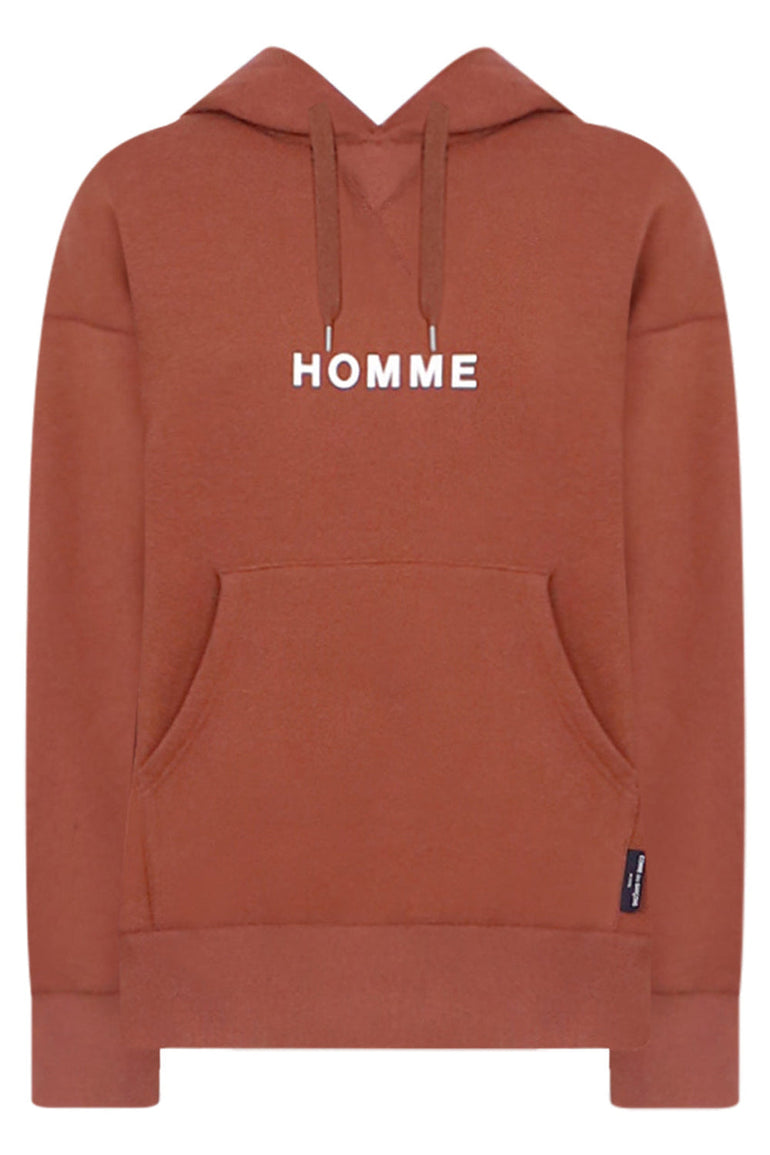 COMME DES GARCONS RTW HOMME LOGO HOODIE | BROWN