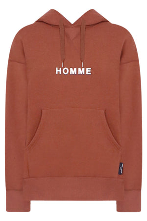 COMME DES GARCONS RTW HOMME LOGO HOODIE | BROWN