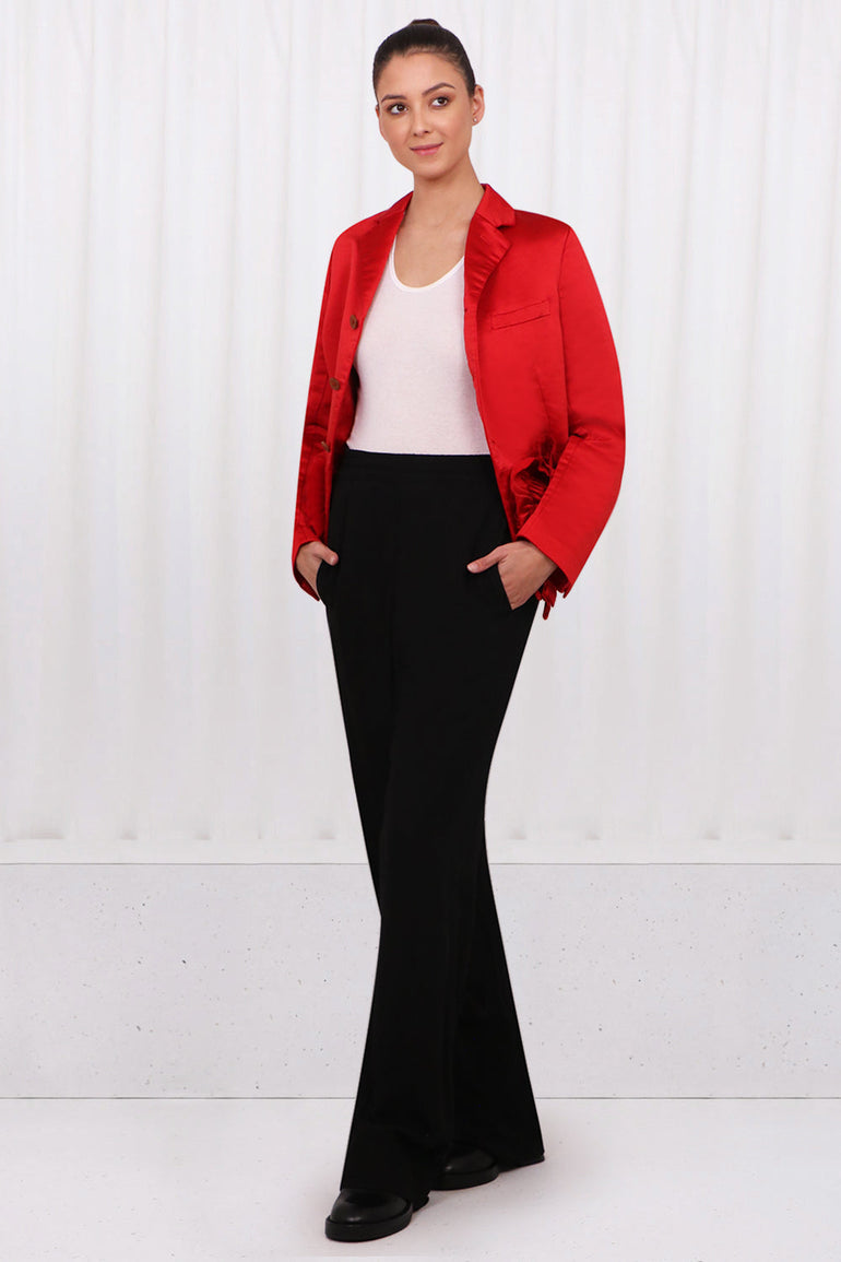 COMME DES GARCONS RTW RUCHED HEM BLAZER | RED