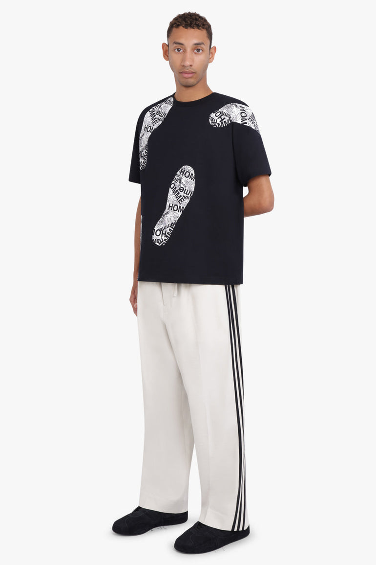 COMME DES GARCONS RTW SHOE PRINT T-SHIRT | BLACK/WHITE