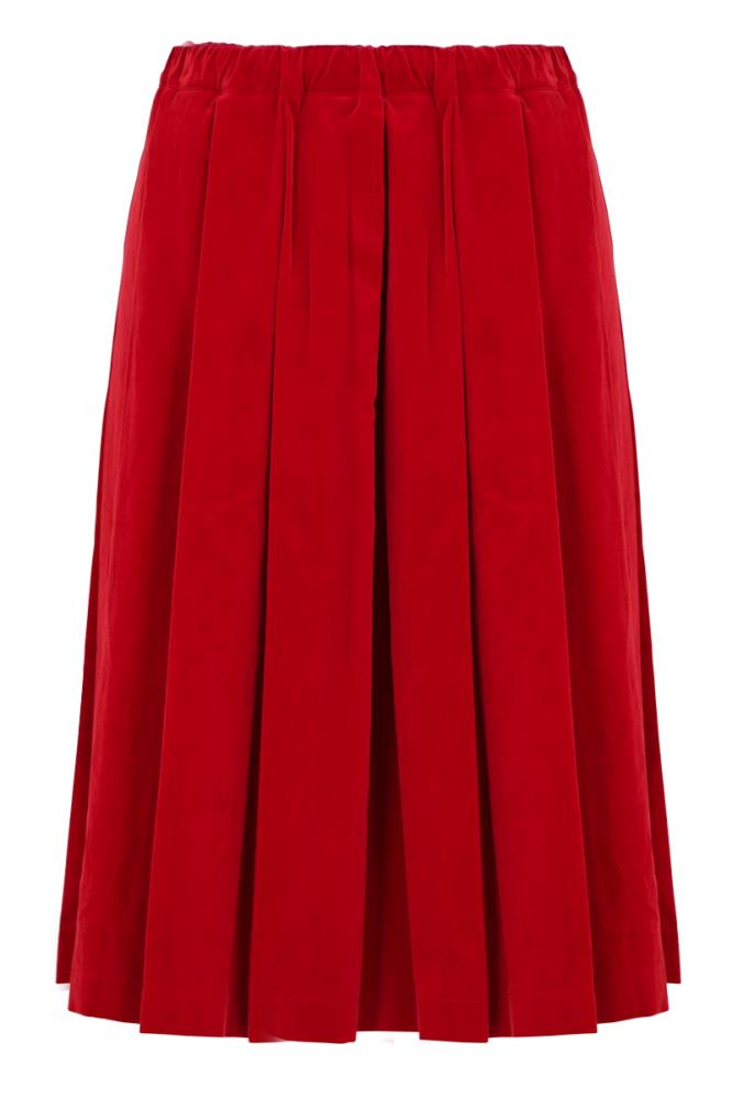 COMME DES GARCONS RTW RED / JP L VELVET SKIRT RED