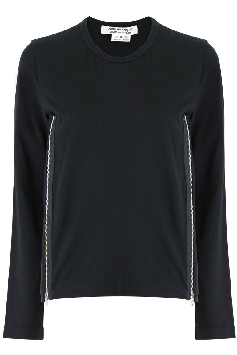 COMME DES GARCONS RTW ZIPPER T-SHIRT BLACK