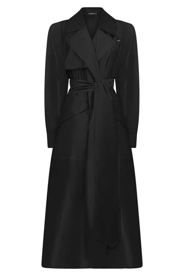 COMMON HOURS RTW BLACK / BLACK / ONE SIZE THE TRENCH DRESS | BLACK