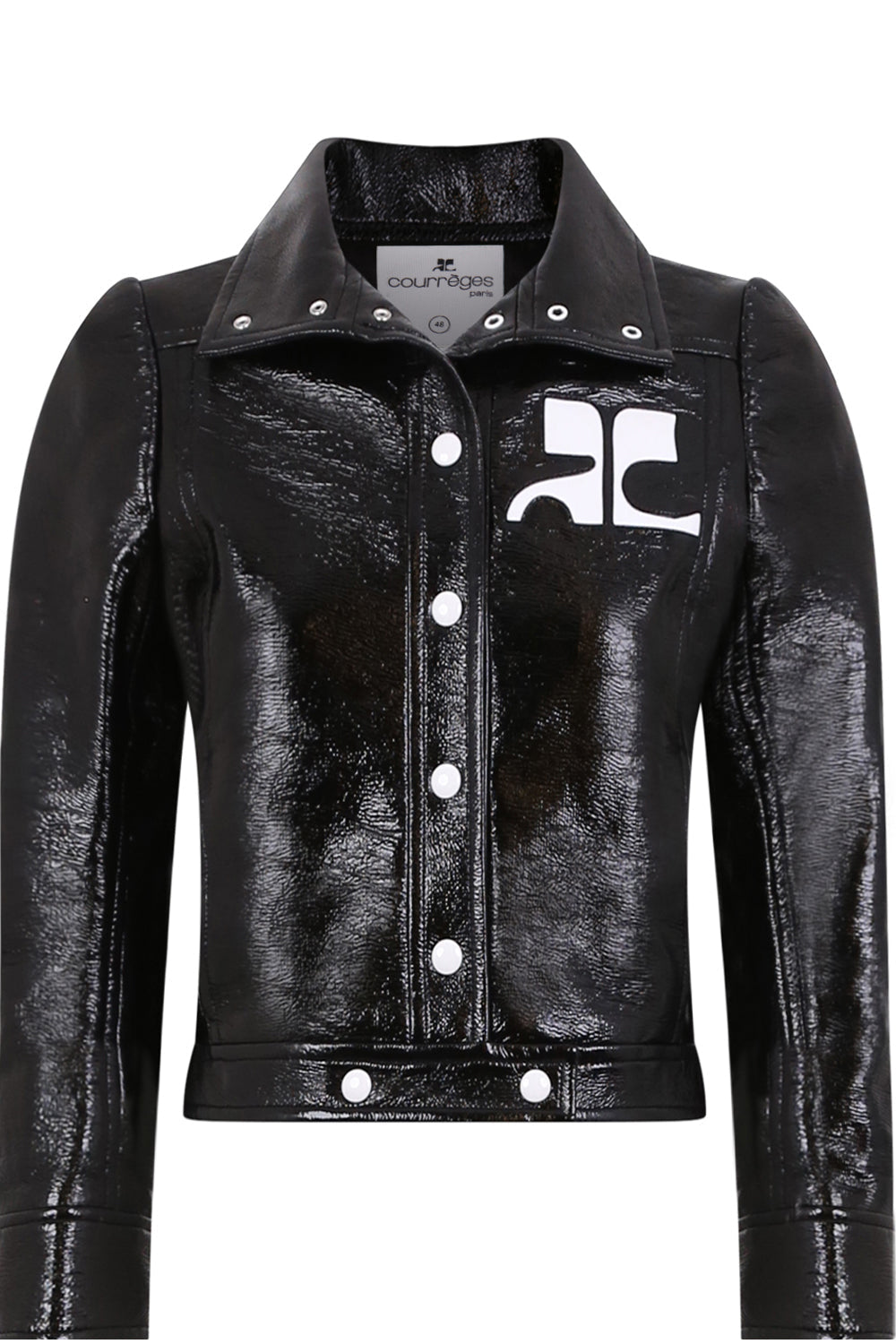 COURREGES JACKETS VINYL RE-EDITION LOGO JACKET | BLACK