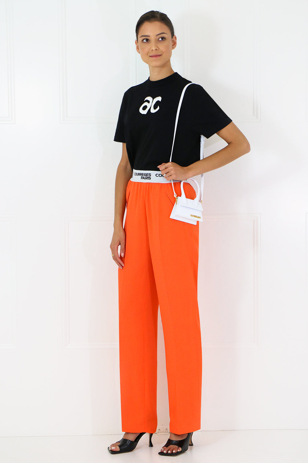COURREGES RTW LOGO T-SHIRT S/S BLACK