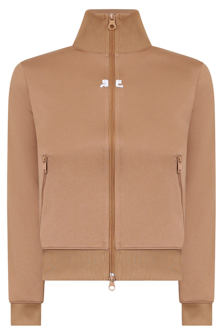 COURREGES RTW LOGO ZIP SPORT JACKET | BISCUIT