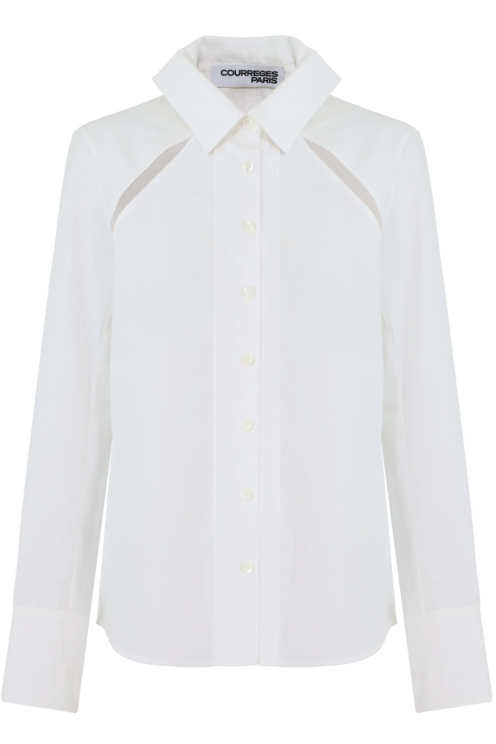 COURREGES RTW SHOULDER CUTOUT BLOUSE L/S WHITE