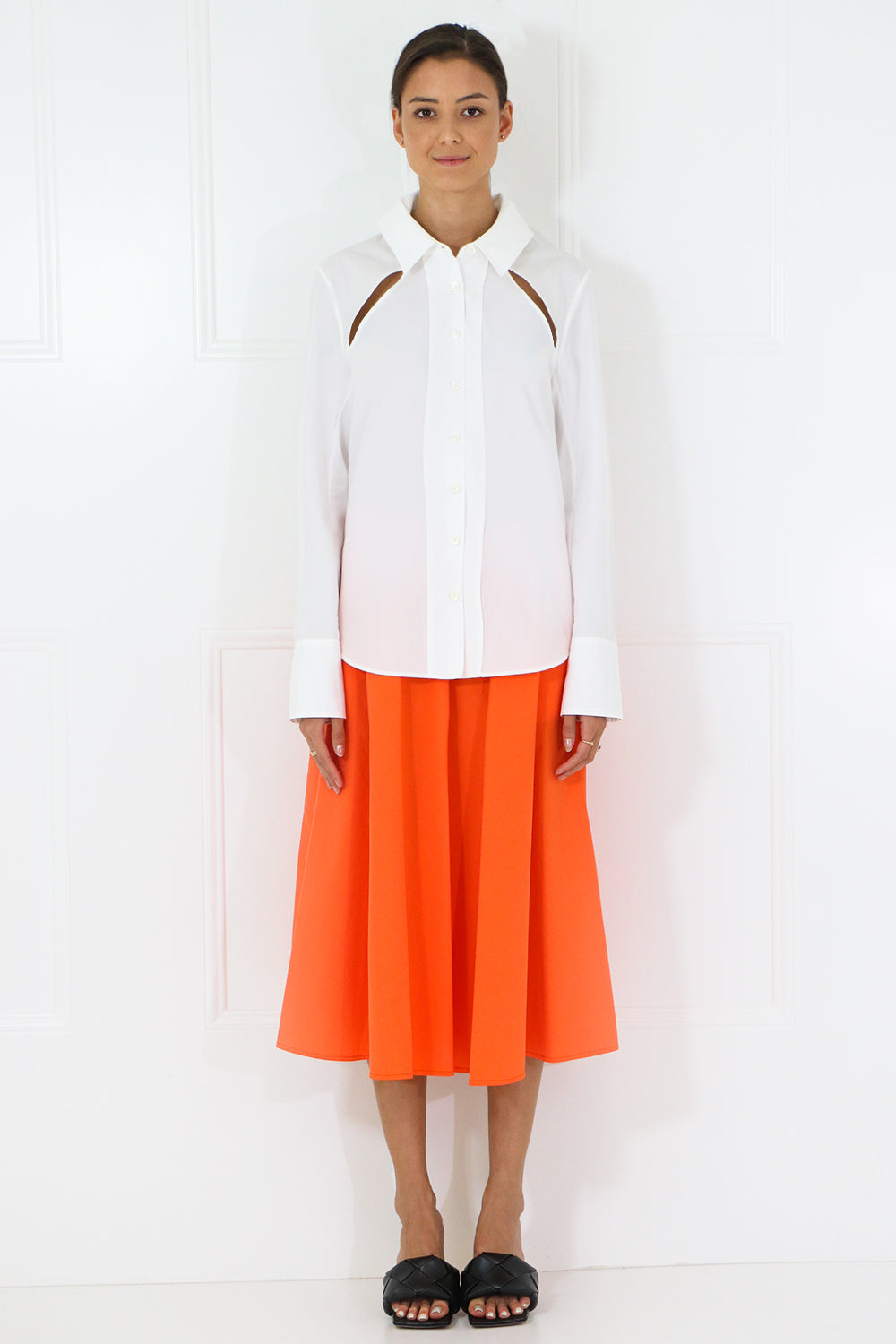 COURREGES RTW SHOULDER CUTOUT BLOUSE L/S WHITE