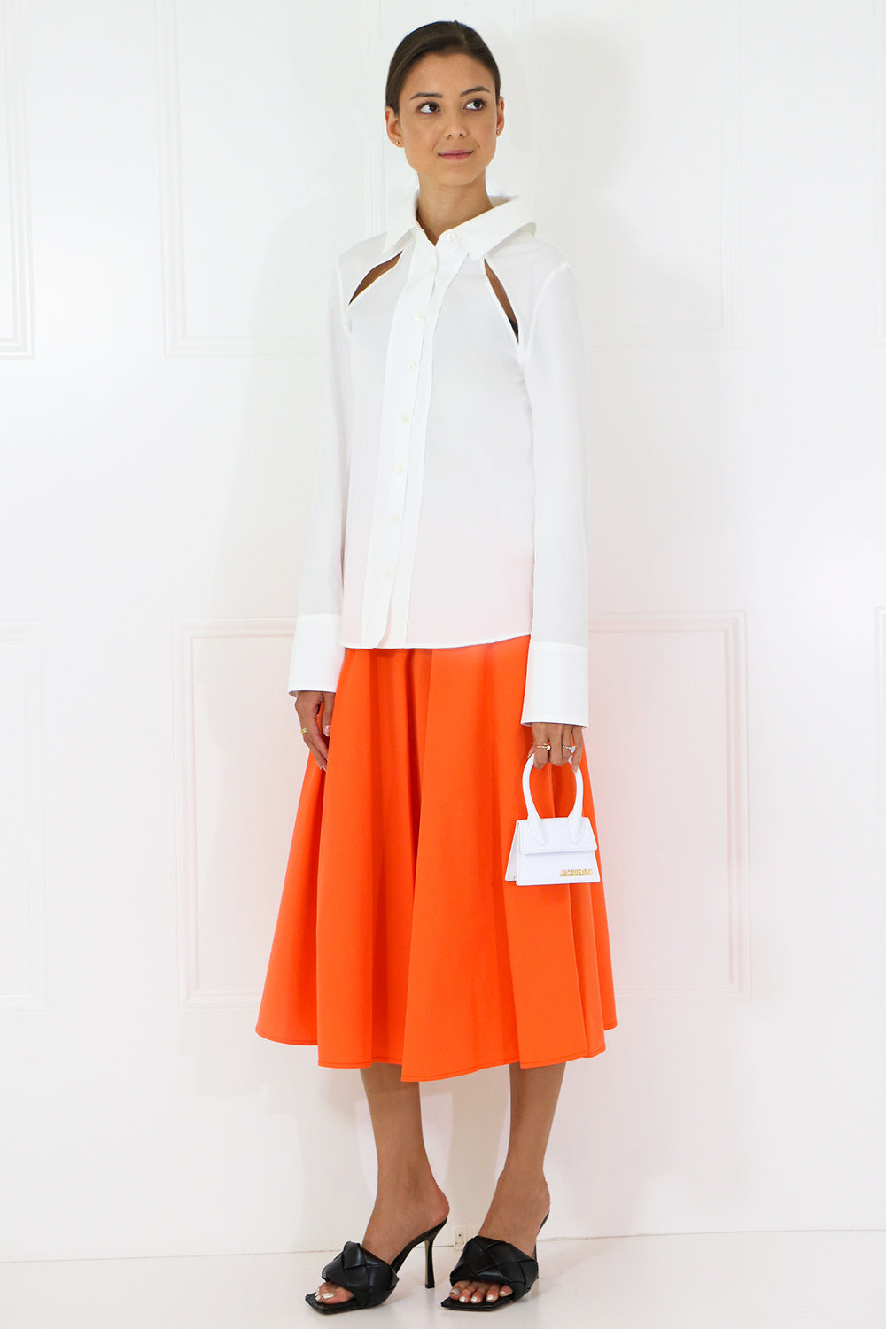 COURREGES RTW SHOULDER CUTOUT BLOUSE L/S WHITE
