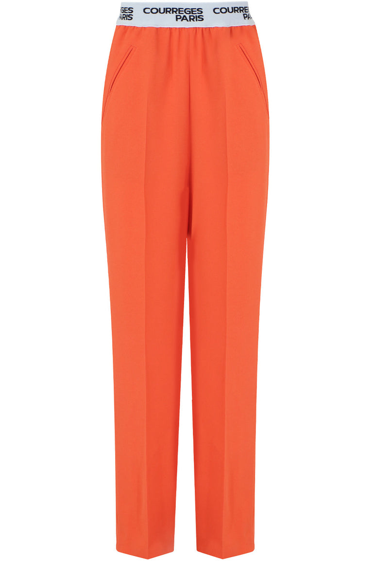COURREGES RTW STRAIGHT LEG TROUSERS ORANGE