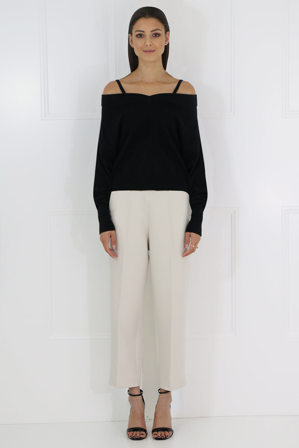 COURREGES RTW WIDE LEG CROPPED PANT LIGHT BEIGE