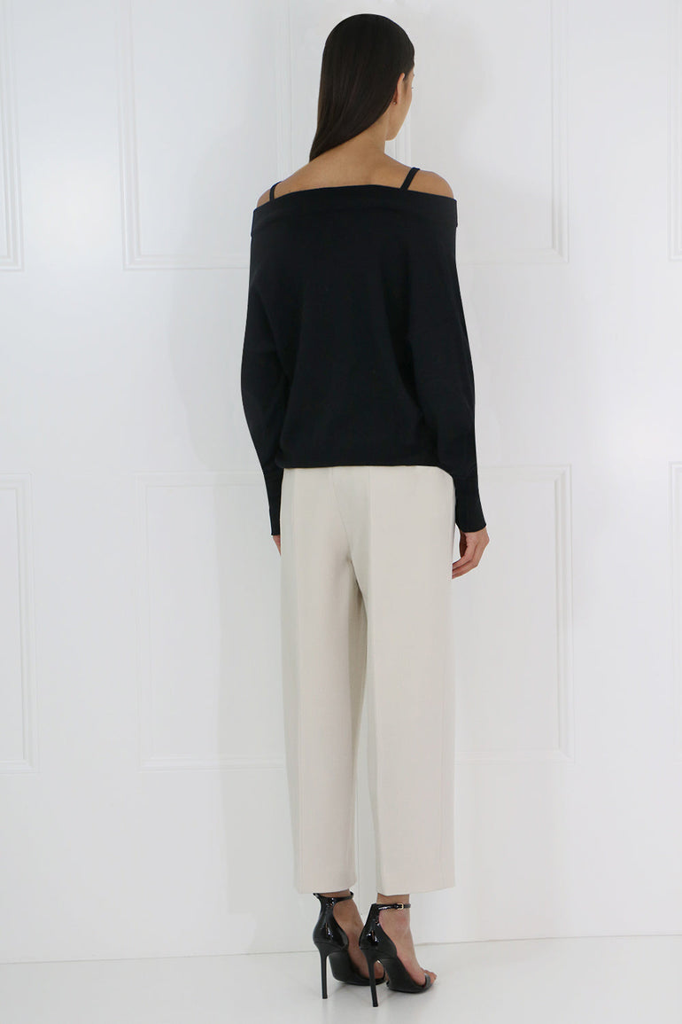 COURREGES RTW WIDE LEG CROPPED PANT LIGHT BEIGE