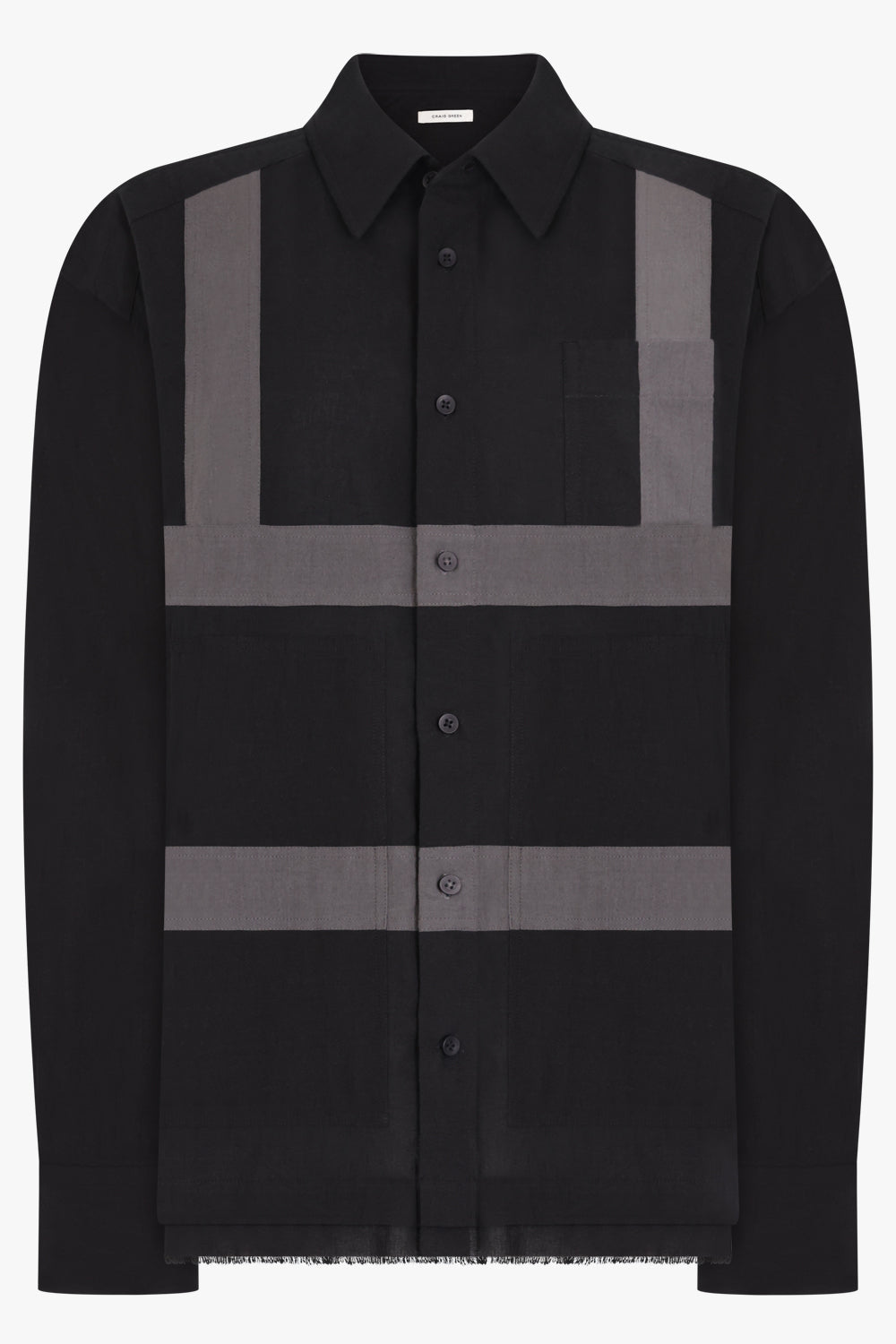 CRAIG GREEN RTW Harness Shirt | Black/Dark Grey