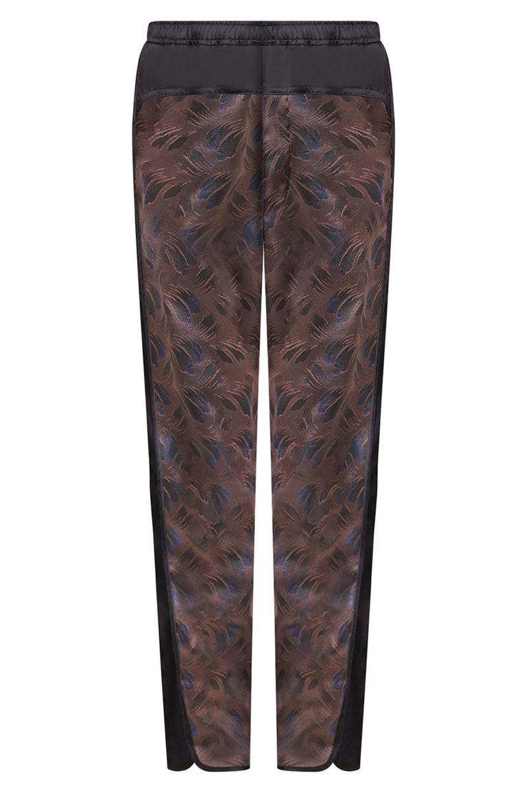 DRIES VAN NOTEN PARCHER CONTRAST PRINT PANT BROWN PARLOUR X SYDNEY