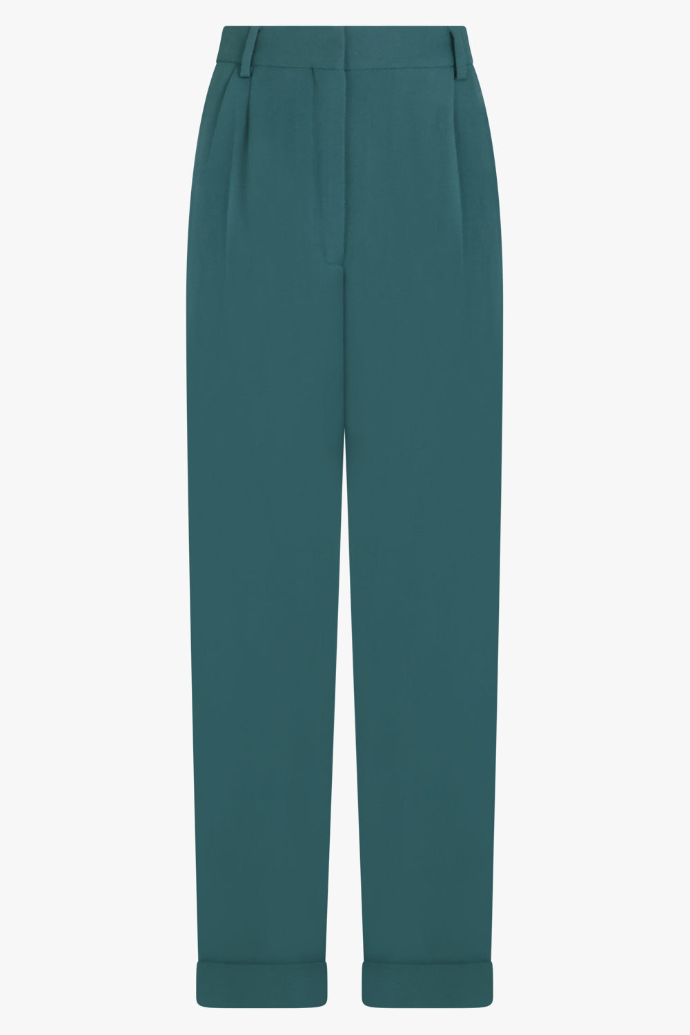 DRIES VAN NOTEN RTW Pleated Wool Pants | Malachite