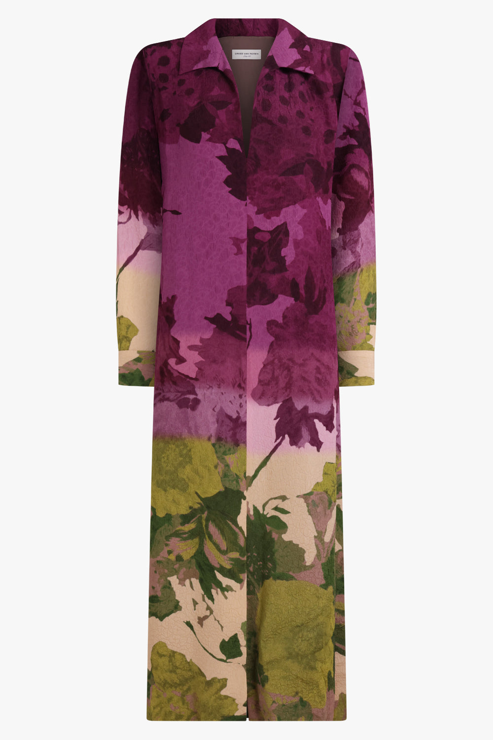 DRIES VAN NOTEN RTW Silk Printed Dress | Burgundy